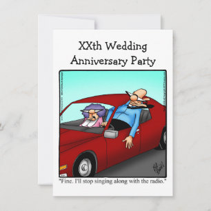 Lustige Hochzeitstags-Party-Einladung Einladung