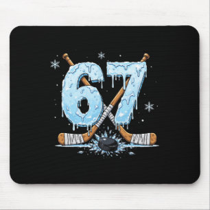 Lustige Hockey-Fans Tröpfeln 6-7 Nummer Sechs Sieb Mousepad