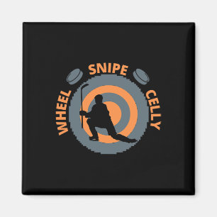 Lustige Hockey-Feier Wheel Snipe Celly Hockey Magnet