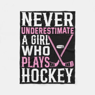 Lustige Hockey-Kunst für Mädchen Frauen Feldhockey Fleecedecke