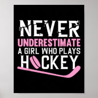 Lustige Hockey-Kunst für Mädchen Frauen Feldhockey