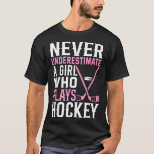 Lustige Hockey-Kunst für Mädchen Frauen Feldhockey T-Shirt