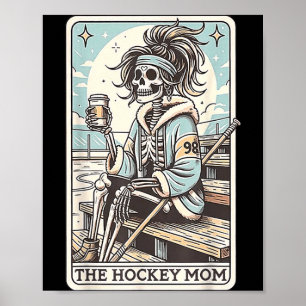 Lustige Hockey-Mutter-Skelettkarte Poster