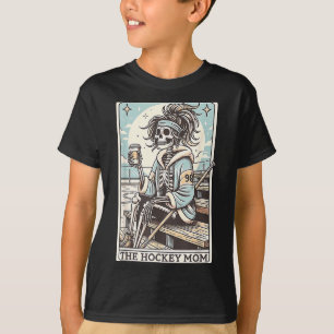 Lustige Hockey-Mutter-Skelettkarte T-Shirt