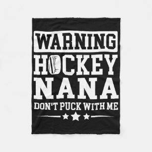 Lustige Hockey-Oma Großmutter Oma eines Hockeyspie Fleecedecke
