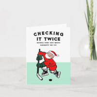 Lustige Hockey-Weihnachtskarten