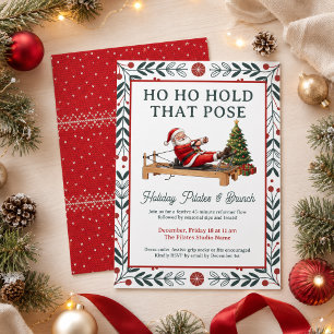 Lustige HoHoHalte diese Pose Weihnachten Pilates B Einladung