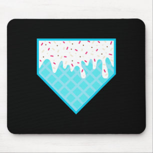 Lustige Home Plate Tropf - Eiscreme Softll und ver Mousepad