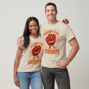 Lustige Honey Crisp Cartoon-Apfel-Figur T-Shirt