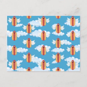 Lustige Hot Dog-Emoji-Bedeutung Essen Humor Emojis Postkarte