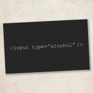 Lustige HTML-Eingabe Alkohol - Programmierer Humor Rechteckiger Aufkleber
