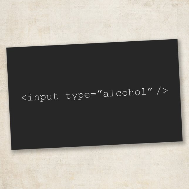 Lustige HTML-Eingabe Alkohol - Programmierer Humor Rechteckiger Aufkleber (Von Creator hochgeladen)