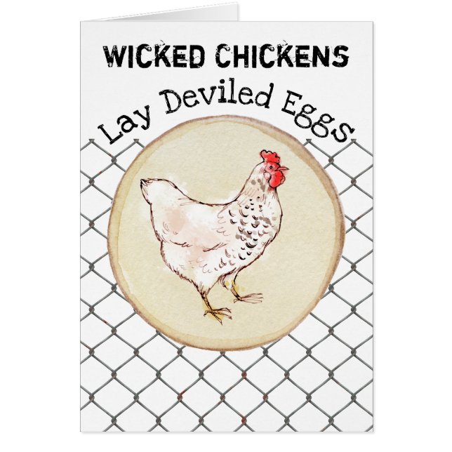 Lustige Huhn-Ei-Neuheits-rustikales schäbiges (Vorne)