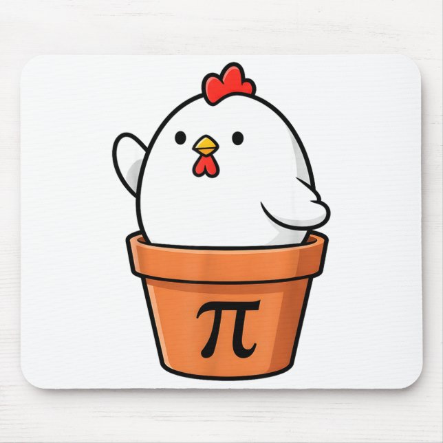Lustige Hühnchen-Pot-Pie Frohe Pi-Day 3.14 Mathe-L Mousepad (Vorne)