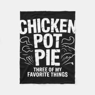 Lustige Hühnchen-Pot-Pie-Humor Retro-Essen Sarkast Fleecedecke