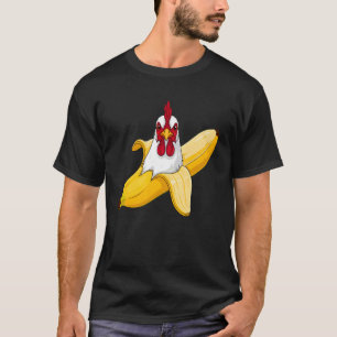Lustige Hühner-Banane-Cartoon-Grafik für Tierliebh T-Shirt