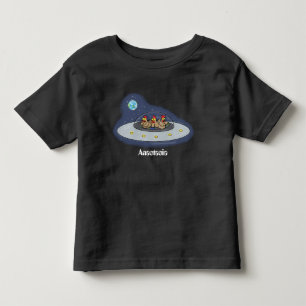 Lustige Hühner in der Weltraum-Cartoon-Illustratio Kleinkind T-shirt