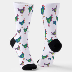 Lustige Hühner-Muster-Crew-Socken Socken
