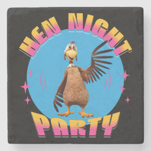 Lustige Hühner Nacht Hühnerparty Humor Steinuntersetzer