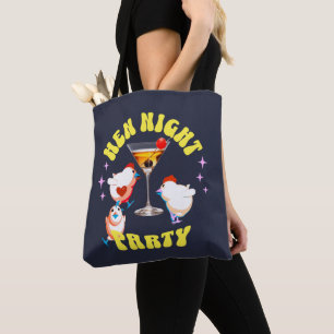 Lustige Hühner Nacht Party Lustiges Huhn Tasche