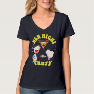 Lustige Hühner Nachtparty Lustiges Huhn T-Shirt
