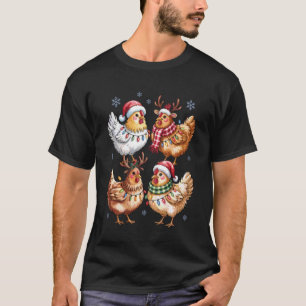 Lustige Hühner-Weihnachten-Landwirtschaft-Tierlieb T-Shirt