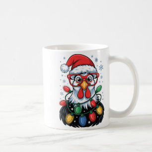 Lustige Hühner-Weihnachtsbaumlichter Santa-Hut Xma Kaffeetasse