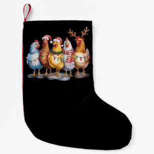 Lustige Hühner-Weihnachtslichter Bauernhof-Tier-We Kleiner Weihnachtsstrumpf