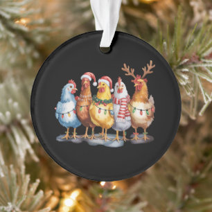 Lustige Hühner-Weihnachtslichter Bauernhof-Tier We Ornament
