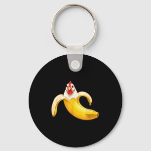 Lustige Hühnerliebhaber-Bananen-Jungs-Grafik Schlüsselanhänger