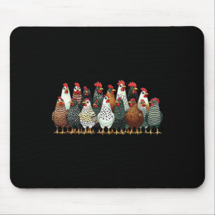 Lustige Hühnertruppe Farm Liebhaber Vintage Henne Mousepad