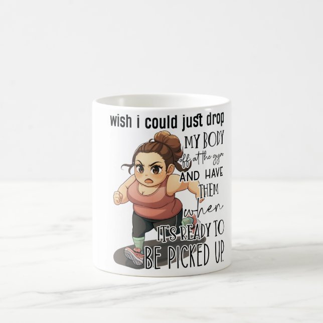 lustige humerische Fitness Kaffeetasse (Mittel)