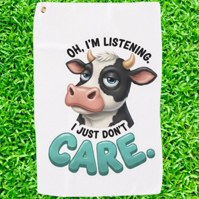 LUSTIGE HUMOR-KUH GOLFHANDTUCH (Funny Golf Cow Towel Unisex  Golfer Gift)