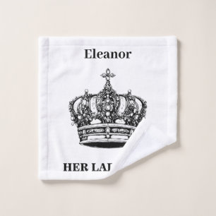 Lustige Humorvolle Krone Personalisierte Ihre Lady Badhandtuch Set