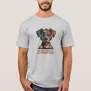 Lustige Hunde-Butler-Zitat-Illustration T-Shirt
