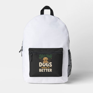 Lustige Hunde machen es besser Bedruckter Rucksack
