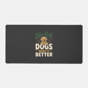 Lustige Hunde machen es besser Schreibtischunterlage