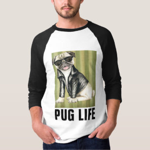 Lustige Hunde T-Shirts, PUG LIFE T-Shirt