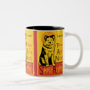 Lustige Hundekaffee-Tasse Akitas niedliche Zweifarbige Tasse