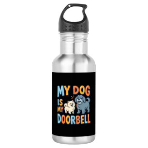 Lustige Hundeklingel Haustierliebhaber Edelstahlflasche