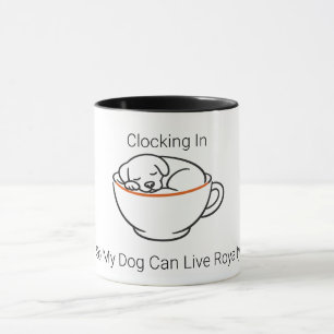 Lustige Hundeuhr-Uhr-Coffee-Mug - Benutzerdefinier Tasse