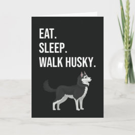 Lustige Husky Karten Welpenhund Blaue Augen Tierbe