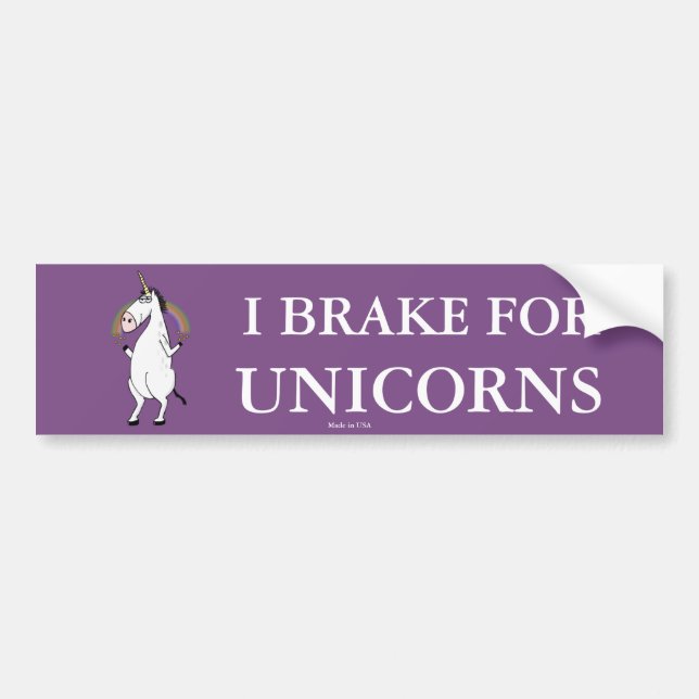 Lustige i-Bremse für Unicorns-Autoaufkleber Autoaufkleber (Vorne)