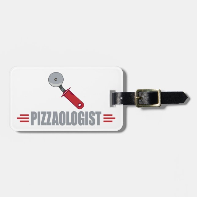 Lustige i-Liebe-Pizzas Gepäckanhänger (Vorderseite horizontal)