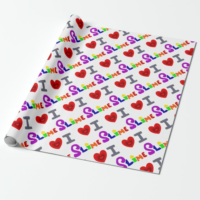 Lustige i-Liebe-Schlamm-Kunst Geschenkpapier (Ungerollt)