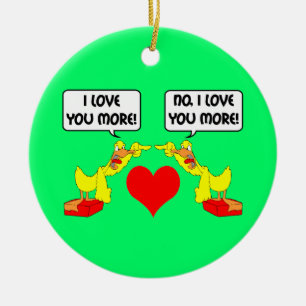 lustige i-Liebe Sie Keramikornament