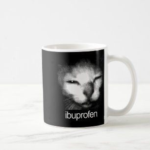 Lustige Ibuprofen-Katze Meme Retro Hässliches Katz Kaffeetasse