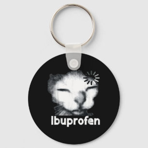 Lustige Ibuprofen-Katzen-Meme mit peinlicher hässl Schlüsselanhänger