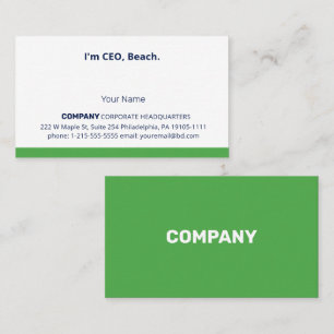 Lustige "Ich bin CEO, Strand" Parodie Individuell Visitenkarte