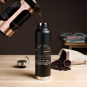 Lustige "Ich bin ein professioneller Opa" Pensioni Trinkflasche